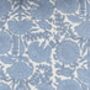 Amritsar Floral Pattern Block Print Blue Cushion Cover, thumbnail 6 of 6