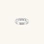 Slim Ribbed Ring Silver, thumbnail 1 of 4