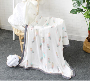 Four Layer White Feather Bamboo Blanket, 5 of 5