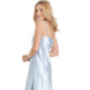 British Made Pale Blue Long Satin Nightdress With Deep Lace Detail Ladies Size 8 To 28 UK, thumbnail 3 of 4