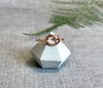 Rose Gold Proposal Love Knot Ring, 2 of 9
