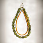 Olive And Orange Bead Necklace Set Of Two, thumbnail 1 of 3