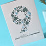 Love Hearts Willow 9th Anniversary Card, thumbnail 3 of 3