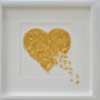 Framed Golden Wedding Anniversary 3D Butterfly Heart, thumbnail 3 of 12