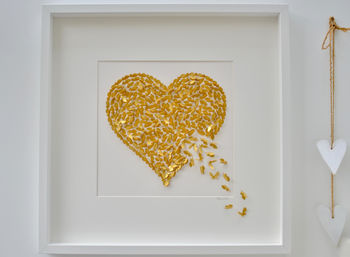 Framed Golden Wedding Anniversary 3D Butterfly Heart, 3 of 12