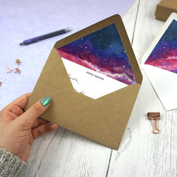Personalised Cosmic Forest Correspondence Cards, 10 of 12