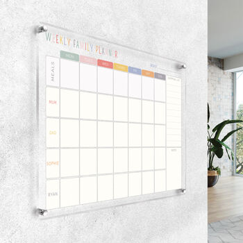 Personalised Weekly Family Command Centre Whiteboard Multi Coloured, 3 of 7