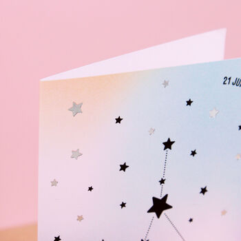 Cancer Star Sign Constellation Birthday Card, 3 of 6