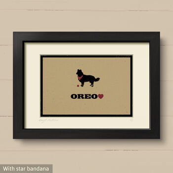 Personalised Border Collie Print For One Or Two Dogs, 5 of 10