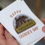 Personalised Bear Family Fathers Day Magnet Card, thumbnail 3 of 5