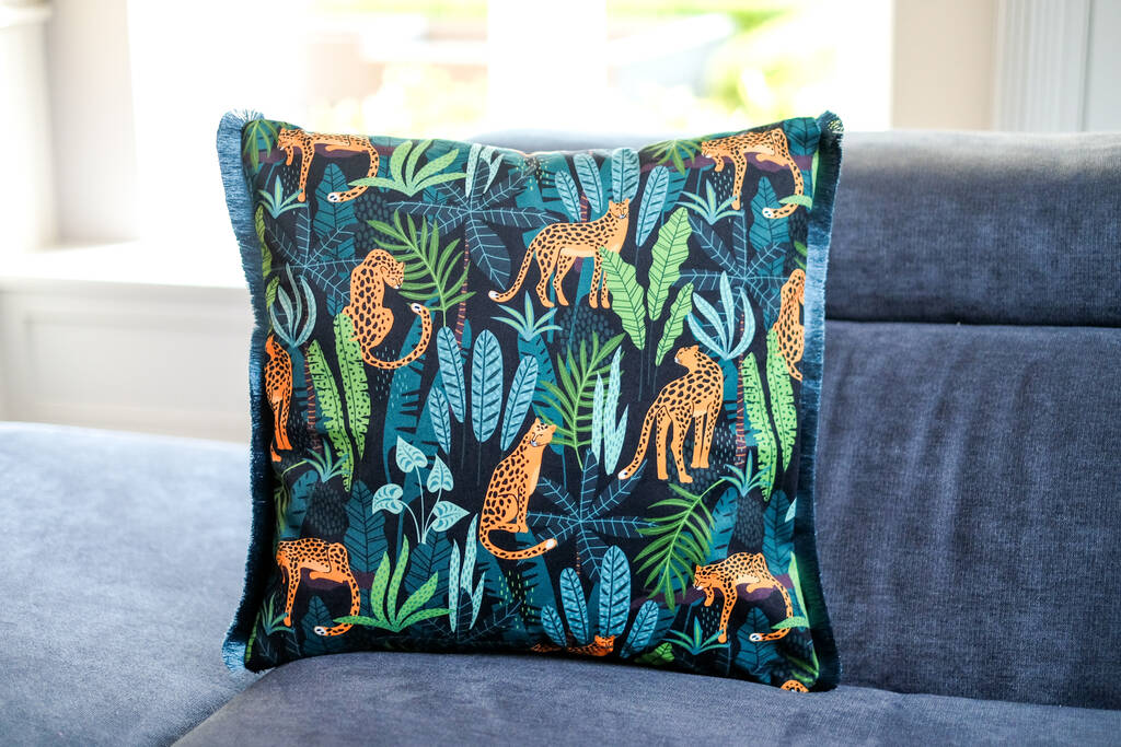 In The Jungle Tiger Print Cushion, 1 of 6