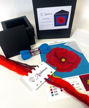 Poppy Stitch Your Own Box Tapestry Kit, 2 of 6