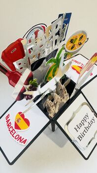 Personalisable Barcelona Themed 3D Greeting/Gift Card, 2 of 7