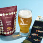 Fishing Pint Glass, Socks And Snacks Gift Set, thumbnail 1 of 6