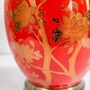 Red Gold Floral Pattern Oriental Ceramic Porcelain, thumbnail 5 of 8
