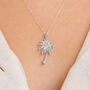 Sterling Silver Palm Tree Necklace, thumbnail 1 of 12