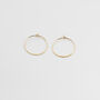 Gold Filled Hammered Hoop Earrings, thumbnail 3 of 6