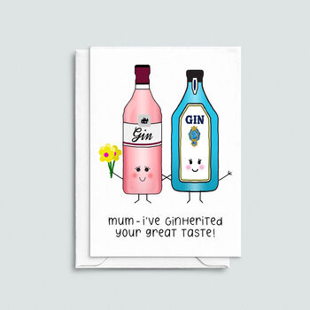 'Ginherit' Funny Card For Mum, 2 of 2