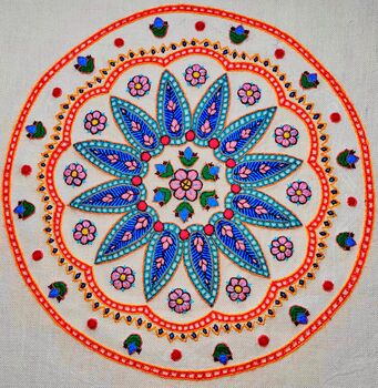 Mandala Embroidery Kit With 100% British Wool, 3 of 6