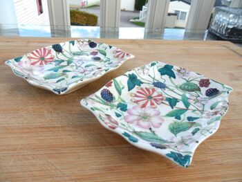 Set Of Two Handmade Soap Dishes In Bramble Design, 5 of 6