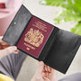 Personalised Leather Passport Travel Holder, thumbnail 3 of 4