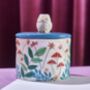Porcelain Secret Garden Owl Jar, thumbnail 2 of 4
