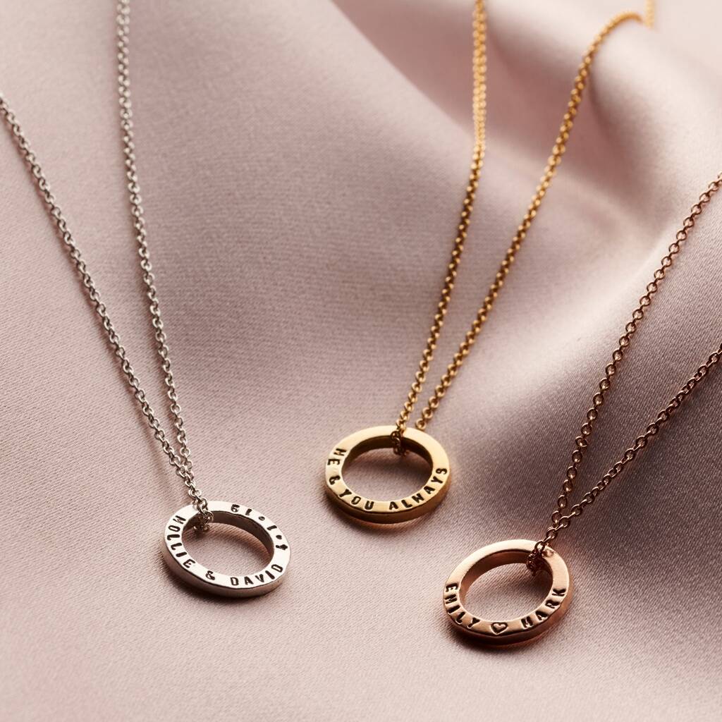 Personalised Mini Quote Circle Necklace, 1 of 9