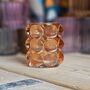 Bubble Glass Orange Medium Tea Light Holder, thumbnail 1 of 2