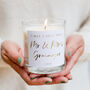 First Christmas Married Couple Personalised Candle, thumbnail 1 of 2