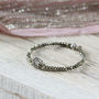 Pyrite And Silver Stretch Bracelet, thumbnail 2 of 12