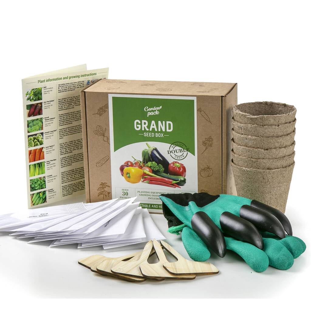Grand Growing Kit 30 Vegetable Seed Varieties By Garden Pack
