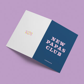 'New Papas Club' New Baby Card, 2 of 7