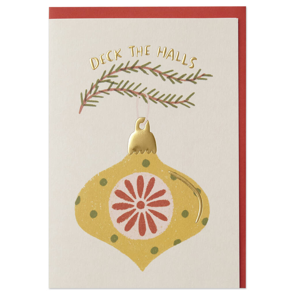 'Deck The Halls' Christmas Card, 1 of 2