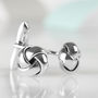 Sterling Silver Love Knot Cufflinks, thumbnail 1 of 4