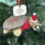 Personalised Noel Tortoise Christmas Deocration, thumbnail 1 of 4