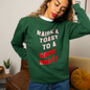 Raise A Toast Slogan Christmas Jumper Sweatshirt, thumbnail 5 of 6