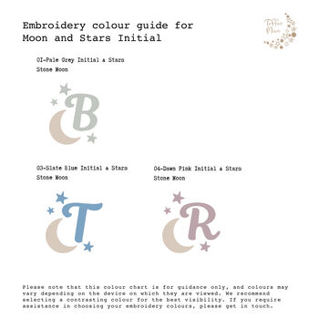Personalised White Baby Blanket – Moon And Stars Initial Embroidery, 5 of 9