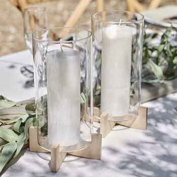 Glass Church Wooden Candle Holder, 3 of 4