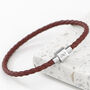 Personalised Men's Infinity Woven Leather Bracelet, thumbnail 1 of 12