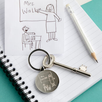 Personalised Child's Drawing Teacher Keyring, 2 of 5
