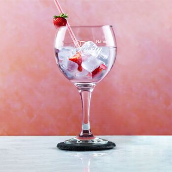 Personalised Years Young Cubata Gin Glass 40th, 5 of 8