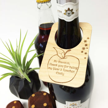 Personalised Thank You Teacher Wine Bottle Label, 2 of 4