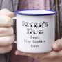 Enamel Personalised 'May Contain Rum' Mug, thumbnail 1 of 3