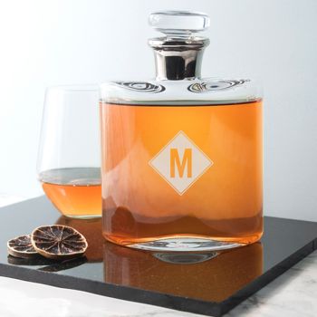 Magnificent Monogrammed L S A Decanter, 2 of 4