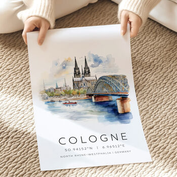 Germany City Travel Print Of Cologne, 3 of 7
