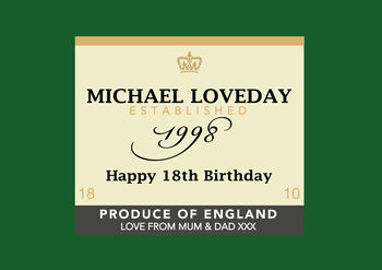 Personalised 'A Vintage Year' Birthday Champagne Print, 10 of 12