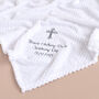 Personalised White Honeycomb Blanket For Christening, thumbnail 5 of 8