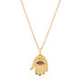 Asha Hamsa Necklace Gold, thumbnail 1 of 2