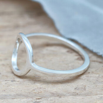 Silver Circle Ring. Geometric Ring, 5 of 8