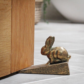 Gold Rabbit Doorstop Wedge, 2 of 2